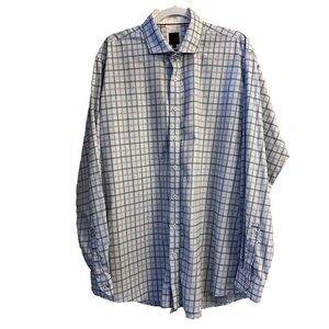 Daniel Hechter Plaid Non Iron Dress Shirt/Size XLT